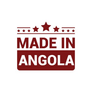 Angola'da yaptım. Yuvarlak kırmızı lastik damgası