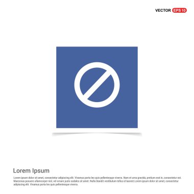 yasak işareti simgesi - soyut logo türü simgesi