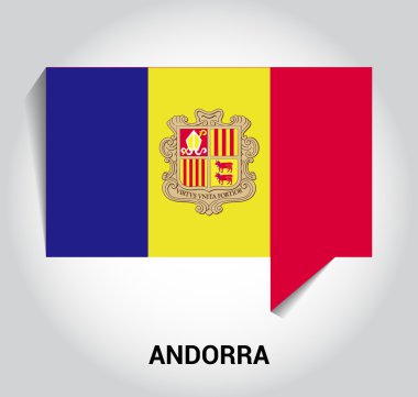 üç boyutlu 3d Andorra bayrağı
