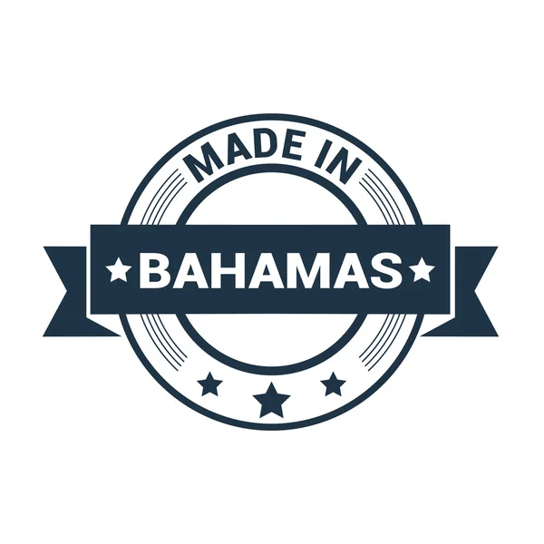 Gjort i Bahamas - runda gummistämpel design — Stock vektor
