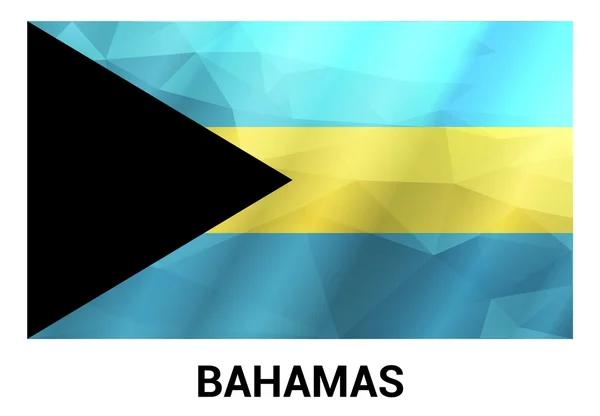 Bahamas Flagge, geometrische polygonale Formen. — Stockvektor