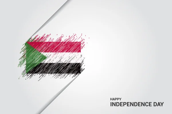 Plakat zum Unabhängigkeitstag des Sudan — Stockvektor