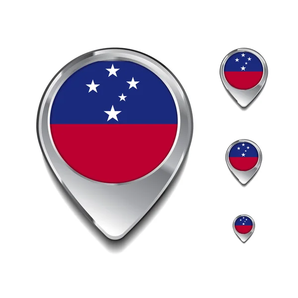 Vlajka Samoy špendlíky — Stockový vektor