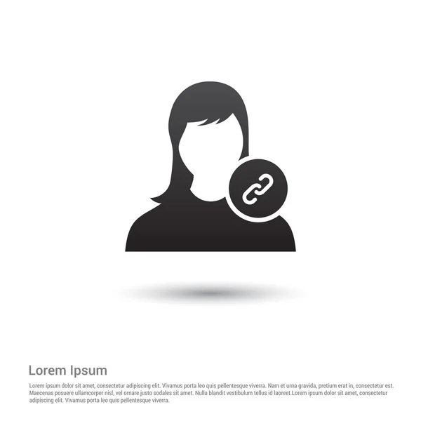 URL enlace adjuntar icono — Vector de stock