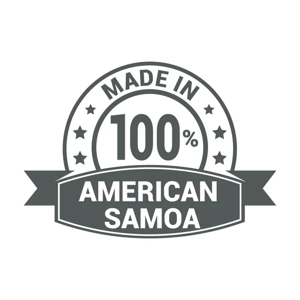 Feito em Samoa Americana selo — Vetor de Stock