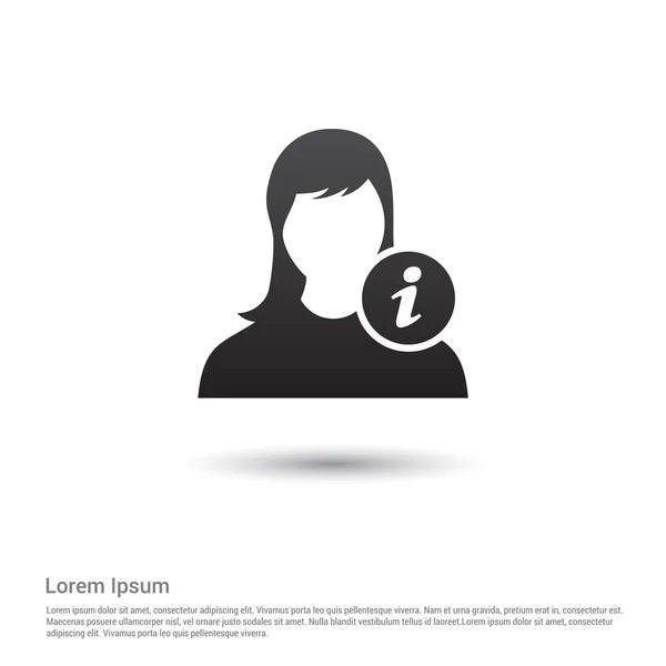 Kobieta o użytkownikach z ikony. — Wektor stockowy