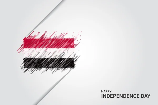 Cartel del Día de la Independencia de Yemen — Vector de stock