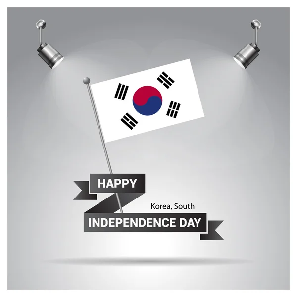 Dél-Koreában függetlenség napja poszter — Stock Vector
