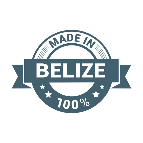 Made in Belize - дизайн круглой резиновой марки — стоковый вектор