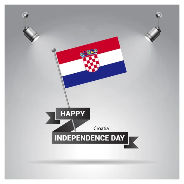 Cartel del Día de la Independencia Croacia — Vector de stock