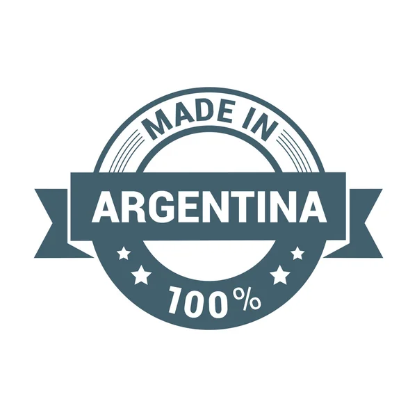 Gyártott, Argentínában. Kerek bélyegző design — Stock Vector