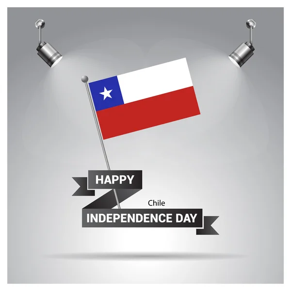 Cartaz do Dia da Independência do Chile — Vetor de Stock