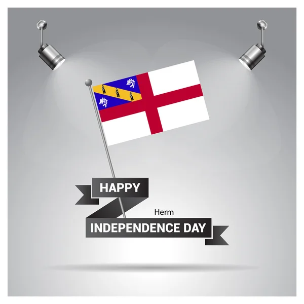 Cartel del día de la independencia Herm — Archivo Imágenes Vectoriales