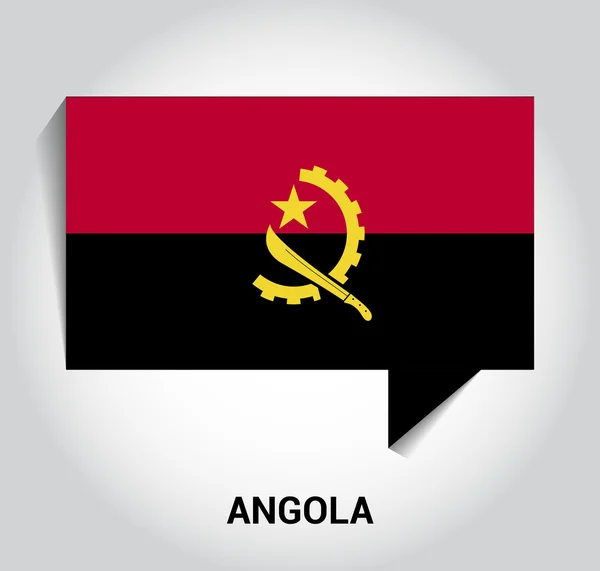 Τριών διαστάσεων 3d Αγκόλα σημαία σε μια φούσκα ομιλία — Διανυσματικό Αρχείο