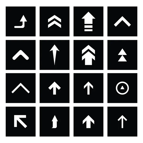 Collage van omhoog pijlen pictogrammen — Stockvector