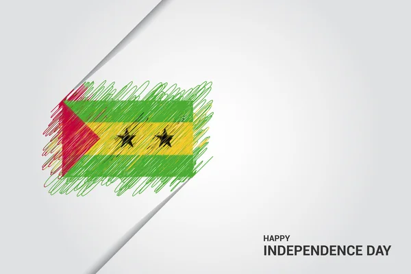 Affiche du jour de l'indépendance de Sao tome — Image vectorielle