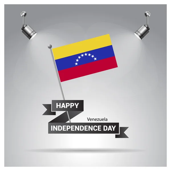 Venezuela independence day poster — Stock Vector