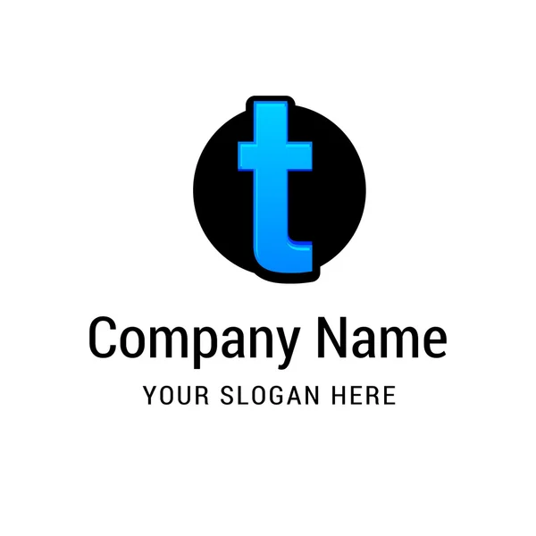 Plantilla de logotipo T letra — Vector de stock