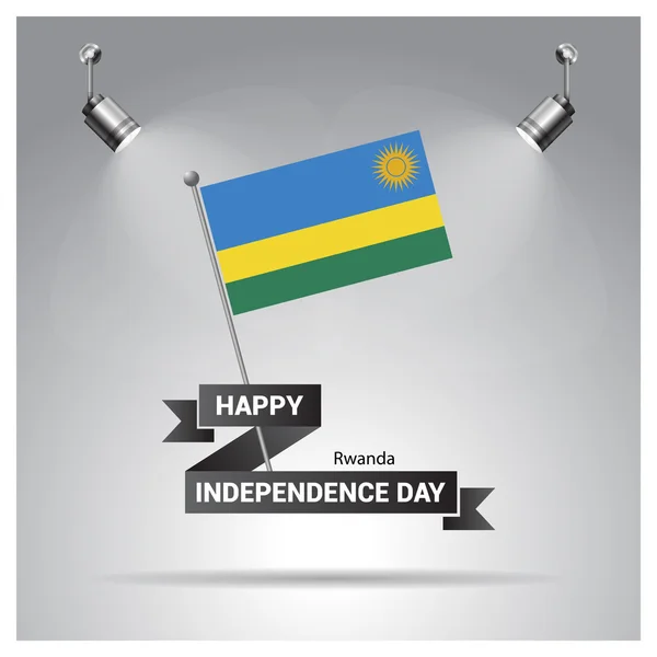 Rwanda plakat Dzień Niepodległości — Wektor stockowy