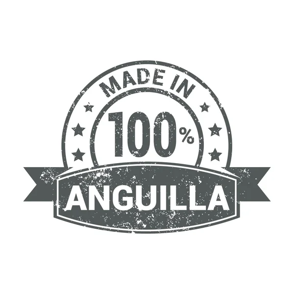 Gjort i Anguilla stämpel — Stock vektor