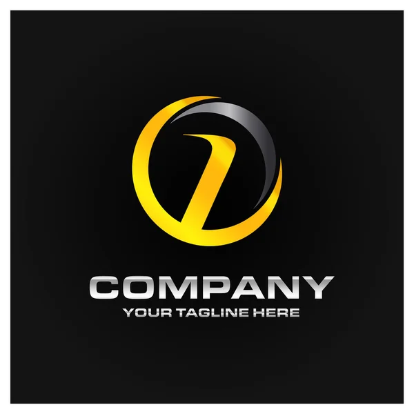 I Lettera logo - Nome dell'azienda — Vettoriale Stock