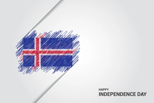 Poster Día de la Independencia de Islandia — Archivo Imágenes Vectoriales