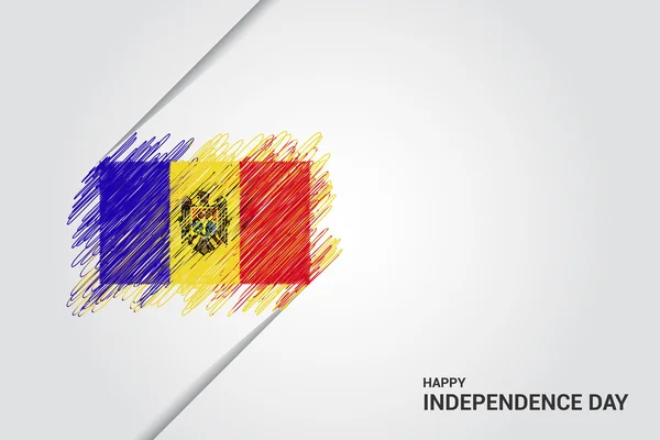 Moldova Bağımsızlık günü poster — Stok Vektör