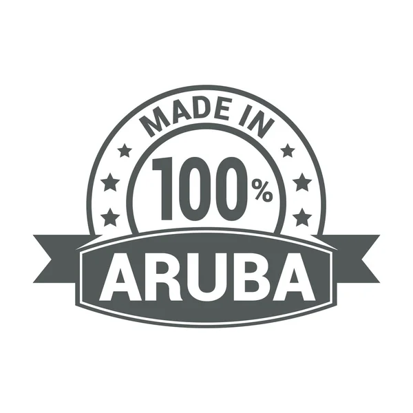 Gjort i Aruba - runda gummistämpel design — Stock vektor