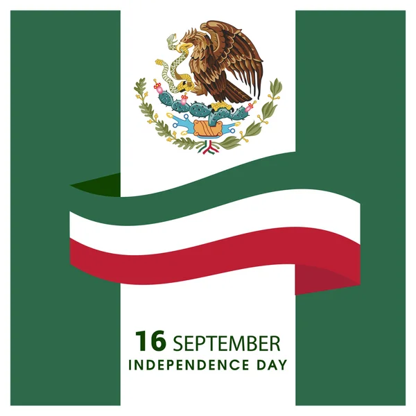 Tarjeta del día de la independencia de México — Archivo Imágenes Vectoriales