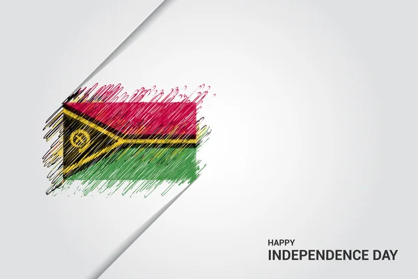 Cartaz do Dia da Independência de Vanuatu — Vetor de Stock