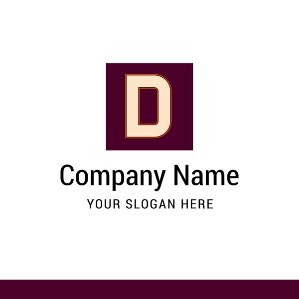 D letter logo sjabloon — Stockvector