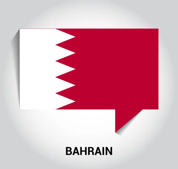 Bandiera tridimensionale 3d Bahrein — Vettoriale Stock