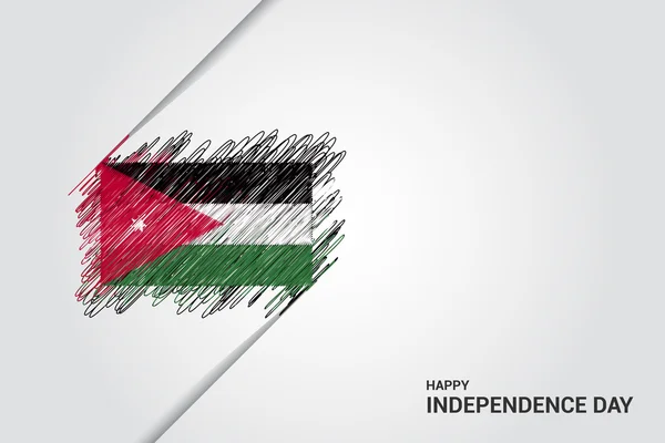 Jordan Onafhankelijkheidsdag poster — Stockvector