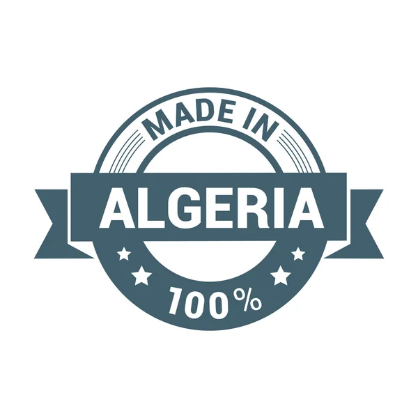 Στην Αλγερία 100%. Στρογγυλή σφραγίδα — Διανυσματικό Αρχείο