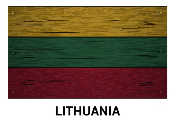 Litauische Holzfahne — Stockvektor