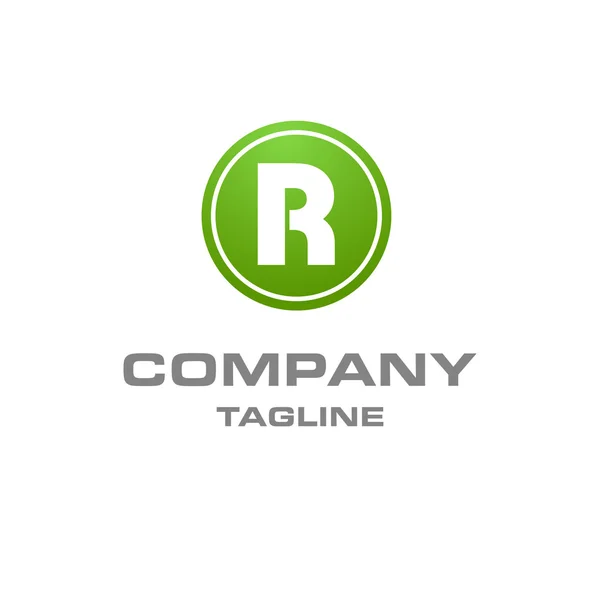 Letter r logo, creative Green symbol — Stock Vector