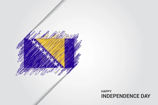 Плакат Дня независимости Боснии — стоковый вектор