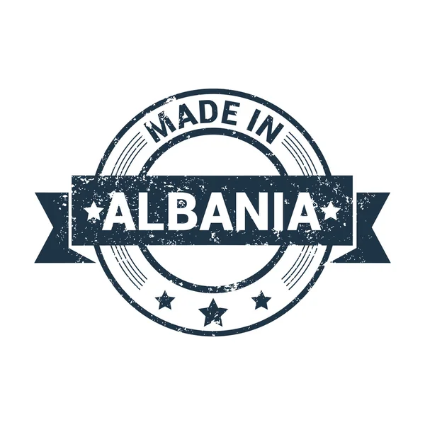 Έκανε στην Αλβανία. Στρογγυλή σφραγίδα — Διανυσματικό Αρχείο