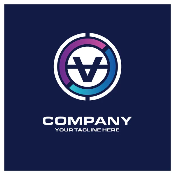 Logotipo V letra — Vetor de Stock