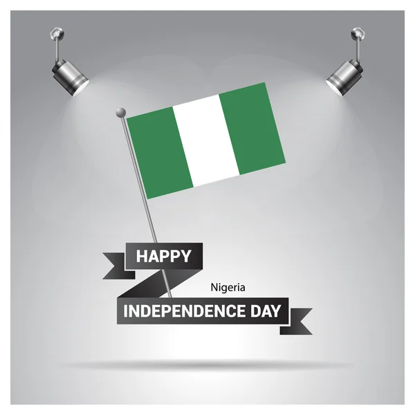 ナイジェリアの独立記念日のポスター — ストックベクタ