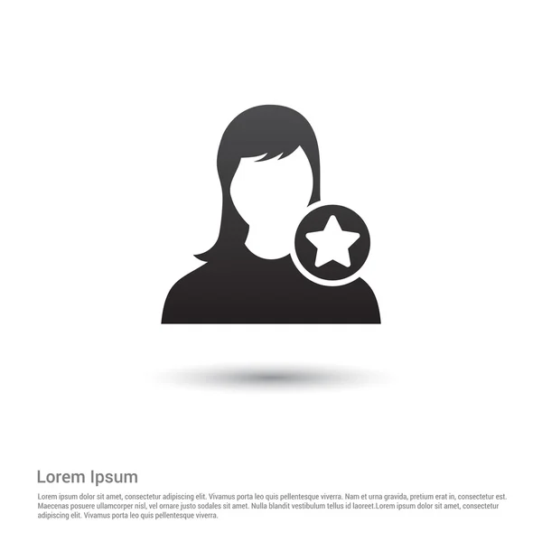 Icono de usuario favorito — Vector de stock