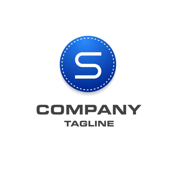 Logotipo da letra s, símbolo azul criativo — Vetor de Stock