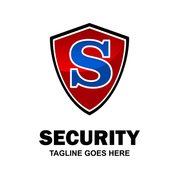 Λογότυπο κόκκινο ασφαλείας S — Διανυσματικό Αρχείο