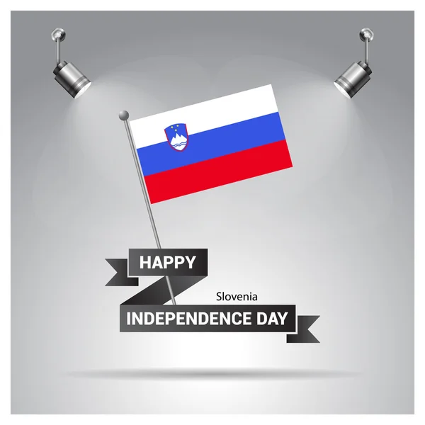 Slovénie Affiche du Jour de l'indépendance — Image vectorielle