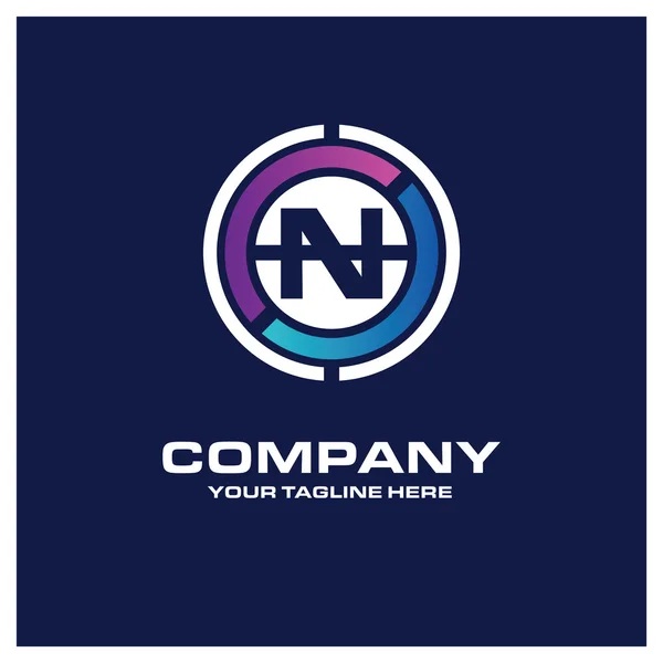 N letra logo — Vector de stock