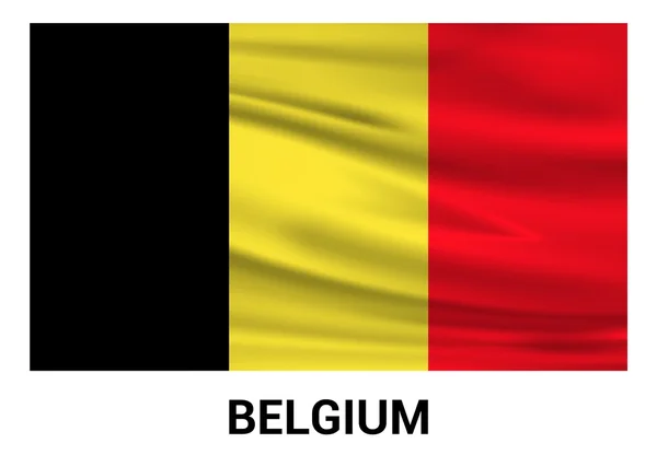 Drapeau de Belgique en couleurs officielles — Image vectorielle