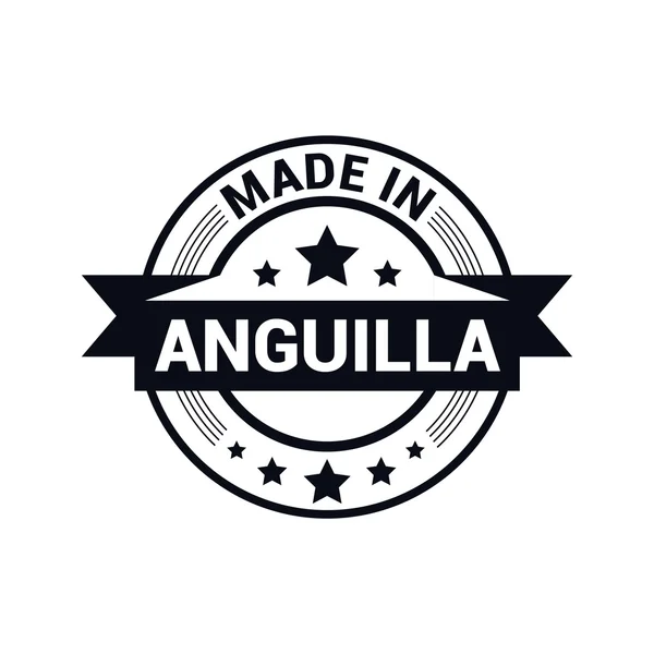 Feita em selo de Anguilla —  Vetores de Stock