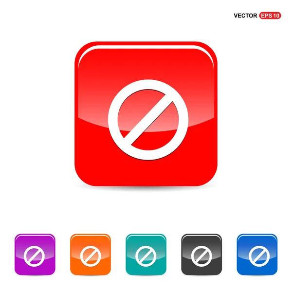 Forbidden sign icons - abstract logo type icons — Stock Vector