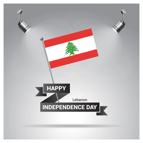 黎巴嫩独立日海报 — 图库矢量图片