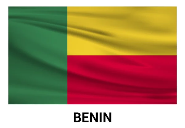 Bandera Benin en colores oficiales — Vector de stock